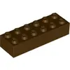 Lego® 2x6 brique 2456 - 1 pièce marron