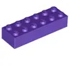 Lego® 2x6 brique 2456 - 1 pièce violet foncé