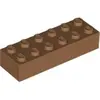 Lego® 2x6 brique 2456 - 10 pièces Nougat moyen