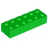 Lego® 2x6 brique 2456 - 10 pièces vert clair