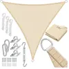 Voile d'ombrage Protection solaire Protection contre le vent Tissu hdp...