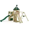 Aire de jeux en bois FATMOOSE RiverRun avec balançoire et toboggan ver...