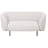 BELIANI Canapé 2 places en tissu beige et noir LOEN