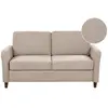 BELIANI Canapé 2 places en tissu avec rangement taupe mare 504026