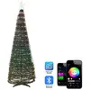 BELIANI Sapin de Noël avec Lumières led Multicolores Contrôlable Via une Application Saarloq
