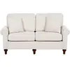 BELIANI Canapé 2 places en tissu beige GINNERUP