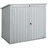 Beliani Abri de jardin métal 158 cm 96 cm gris clair