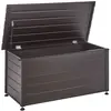 BELIANI Coffre de rangement campalto métal 123 cm 60 cm marron foncé 557561
