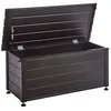 BELIANI Coffre de rangement campalto métal 113 cm 50 cm marron foncé 557635