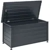 BELIANI Coffre de rangement campalto métal 123 cm 60 cm gris foncé 557654