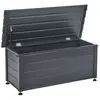 BELIANI Coffre de rangement campalto métal 113 cm 50 cm gris foncé 557711