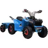 HOMCOM Quad pour enfants, rechargeable, 2,5 km/h, avec remorque, 50 mi...