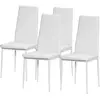 HOMCOM Ensemble de 4 chaises, Chaises de salle à manger, Chaises de cu...