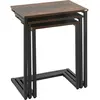 HOMCOM Table d'Appoint, Table Basse, Lot de 3, Design Industriel, Cadr...