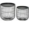 HOMCOM Ensemble de 2 tables d'appoint en design scandinave, avec range...