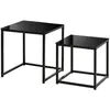 HOMCOM Ensemble de 2 tables d'appoint, design moderne, empilable, tabl...