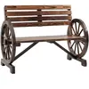 Outsunny Banc de Jardin avec Design de Roue de Chariot pour 2 Personne...