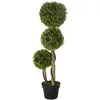 HOMCOM Buis Artificiel, Plante Artificielle, Aspect Réaliste, Extérieu...