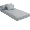 HOMCOM Fauteuil relax avec fonction lit, incl. 1 coussin, 70 cm x 70 c...