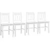 HOMCOM Lot de 4 chaises de salle à manger en bois massif, 41 cm x 46,5...