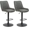 HOMCOM Tabouret de Bar Tabouret de Cuisine Design, Réglable en Hauteur...