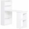 HOMCOM Bureau Bureau d'ordinateur, 2 Étagères, 5 Étagères, 120 cm x 55...