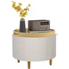 HOMCOM Repose-Pieds Pouf, Peluche Teddy, Espace de Rangement Caché, Co...