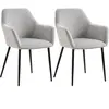 HOMCOM Ensemble de chaises de salle à manger confortable, 54x57x80 cm,...