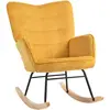 HOMCOM Fauteuil à bascule Vintage, balançoires courbées, rembourrage é...