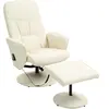 HOMCOM Fauteuil de massage avec repose-pieds, Chaise ergonomique avec ...
