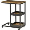 HOMCOM Table d'Appoint avec Roulettes pour Canapé ou Lit, Style Indust...