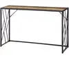 HOMCOM Console, Table d'entrée, Design industriel, cadre métallique ro...