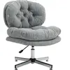 HOMCOM Chaise de bureau sans accoudoirs, chaise de bureau confortable ...