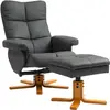 HOMCOM Fauteuil inclinable avec repose-pieds, dossier inclinable à 145...