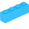 250 pièces LEGO, pièce c. 3010 en bleu cyan moyen