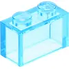 LEGO® brique 1x2 Trans bleu clair (Trans Light Blue) 100 pièces