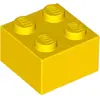 LEGO® brique 2x2 jaune (Yellow) 50 pièces