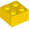 LEGO® brique 2x2 jaune (Yellow) 100 pièces
