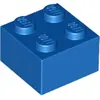 LEGO® Brique 2x2 Bleu (Blue) 1 pièce