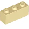 LEGO® brique 1x3 Beige (Tan) 50 pièces