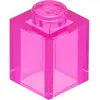 LEGO® 1x1 brique rose foncé trans (Trans Dark Pink) 25 pièces