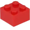 LEGO® brique 2x2 rouge (Red) 25 pièces