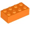 LEGO® brique 2x4 orange (orange) 1 pièce