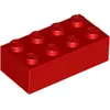 LEGO® brique 2x4 rouge (Red) 1 pièce
