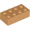 LEGO® Brique 2x4 Moyen Nougat (Moyen Nougat) 1 pièce