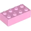 250x LEGO brique 2x4, rose clair