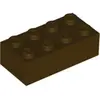 LEGO® brique 2x4 brun foncé (Dark Brown) 1 pièce