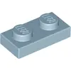 LEGO® 1x2 plaque bleu sable (Sand Blue) 25 pièces