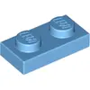 LEGO® Plaque 1x2 Bleu moyen (Medium Blue) 1 pièce