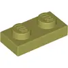 LEGO® plaque 1x2 vert olive (Olive Green) 25 pièces